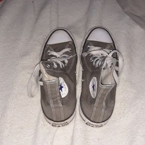 Grey high top converse